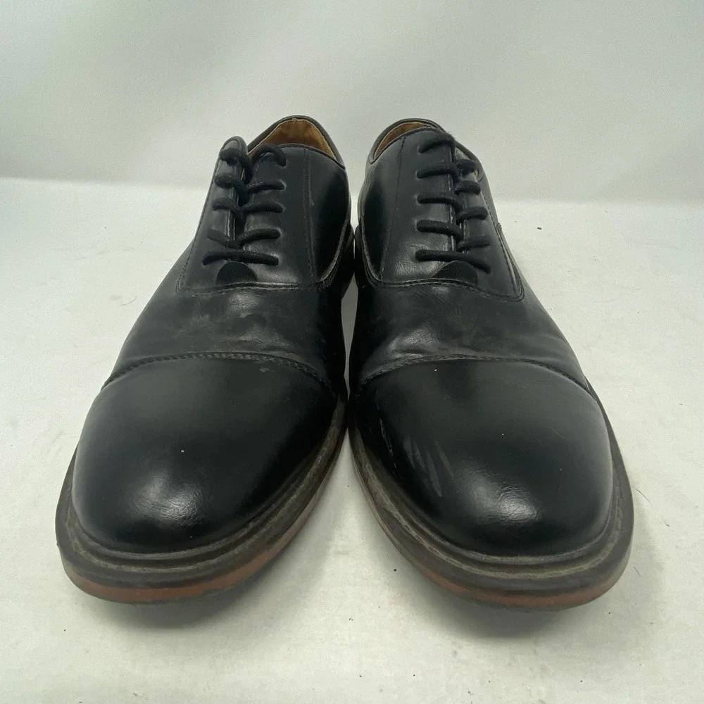 Goodfellow & Co Mens Black Cap Toe Oxford Dress Shoes Size 9.5 Formal Business